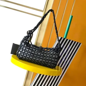 Saint Laurent YSL Women Le 5 À 7 In Wood Beads-Black 862997KA