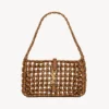 Saint Laurent YSL Women Le 5 À 7 In Wood Beads-Brown 862997KA