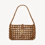 Saint Laurent YSL Women Le 5 À 7 In Wood Beads-Brown 862997KA