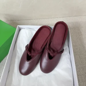 Bottega Veneta Women Rosa Mary-Jane Ballerina-Deep Mahogany 855863VB
