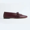 Bottega Veneta Women Rosa Mary-Jane Ballerina-Deep Mahogany 855866VB