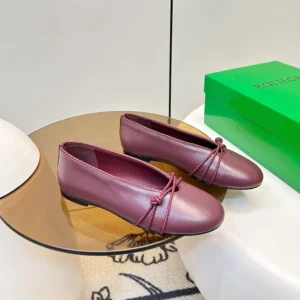 Bottega Veneta Women Rosa Mary-Jane Ballerina-Deep Mahogany 855866VB