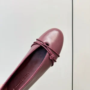 Bottega Veneta Women Rosa Mary-Jane Ballerina-Deep Mahogany 855866VB