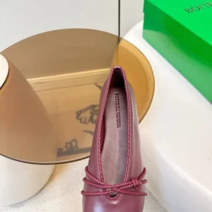 Bottega Veneta Women Rosa Mary-Jane Ballerina-Deep Mahogany 855866VB