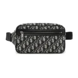 Dior Men Safari Belt Bag Beige and Black Dior Oblique Jacquard