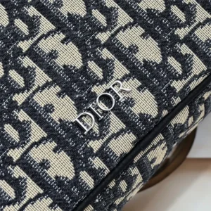 Dior Men Safari Belt Bag Beige and Black Dior Oblique Jacquard