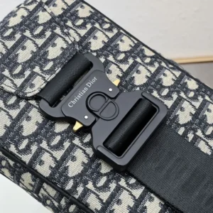 Dior Men Safari Belt Bag Beige and Black Dior Oblique Jacquard