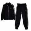 Dior Women Black & White Tracksuit with Iconic Stripes & Bee Embroidery