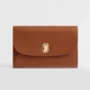 Dior Women Médaillon Envelope Pouch with Strap Marron Bobby and Lingerie Pink Grained Calfskin