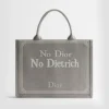 Dior Women Medium Dior Book Tote with Strap Blue-Greige No Dior No Dietrich Embroidery