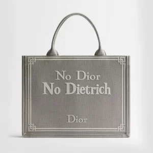 Dior Women Medium Dior Book Tote with Strap Blue-Greige No Dior No Dietrich Embroidery