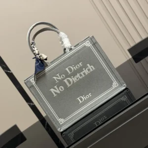 Dior Women Medium Dior Book Tote with Strap Blue-Greige No Dior No Dietrich Embroidery