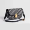 Dior Women Medium Dior Médaillon Flap Bag Blue Dior Oblique Jacquard
