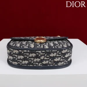 Dior Women Medium Dior Médaillon Flap Bag Blue Dior Oblique Jacquard