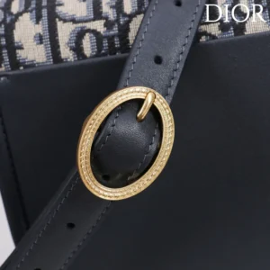 Dior Women Medium Dior Médaillon Flap Bag Blue Dior Oblique Jacquard