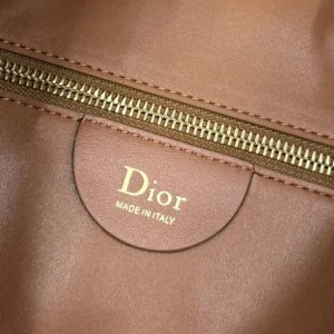 Dior Women Medium Diorly Bag Marron Bobby Flat Macrocannage Grained Calfskin M1412OUVK