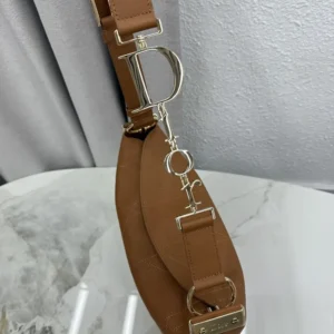 Dior Women Medium Diorly Bag Marron Bobby Flat Macrocannage Grained Calfskin M1412OUVK