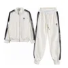 Dior Men White & Black Tracksuit with Iconic Stripes & Bee Embroidery