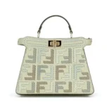 Fendi Women Peekaboo ISeeU Mini Leather Bag with FF Interlacing