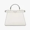 Fendi Women Peekaboo ISeeU Small Beige Leather Bag with FF Interlacing