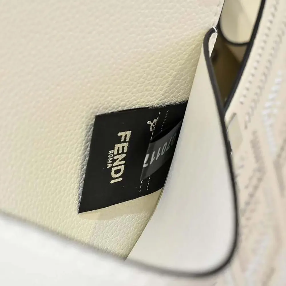 Fendi Women Peekaboo ISeeU Small Beige Leather Bag with FF Interlacing 10 Fendi Women Peekaboo ISeeU Small Beige Leather Bag with FF Interlacing - Image 10