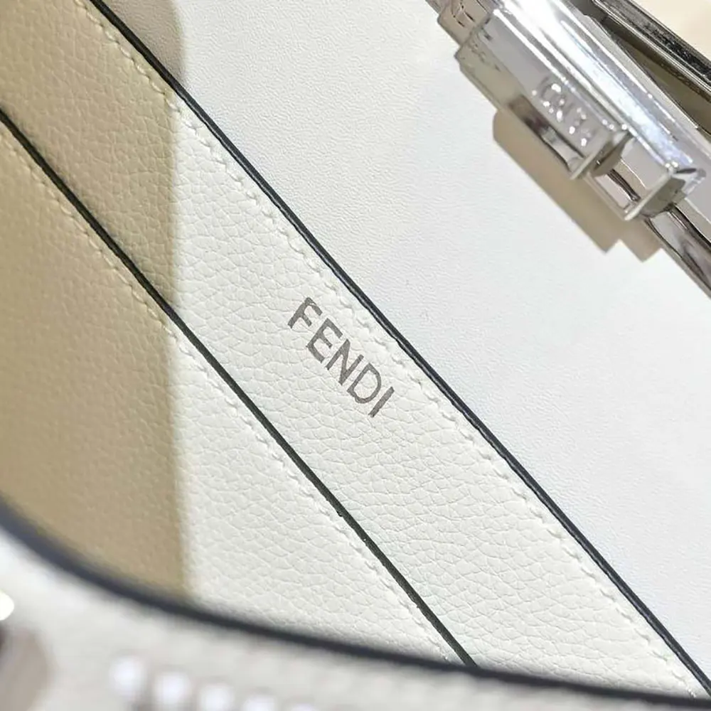 Fendi Women Peekaboo ISeeU Small Beige Leather Bag with FF Interlacing 7 Fendi Women Peekaboo ISeeU Small Beige Leather Bag with FF Interlacing - Image 7