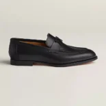 Hermes Men Honore Loafer in Calfskin-Black H232903ZA02400