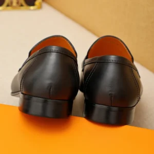 Hermes Men Honore Loafer in Calfskin-Black H232903ZA02400