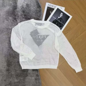 Prada Women Milano Open-knit Top-White