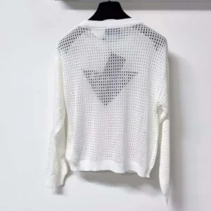 Prada Women Milano Open-knit Top-White