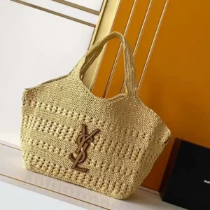 Saint Laurent YSL Women Icare Medium in Raffia 868748GA