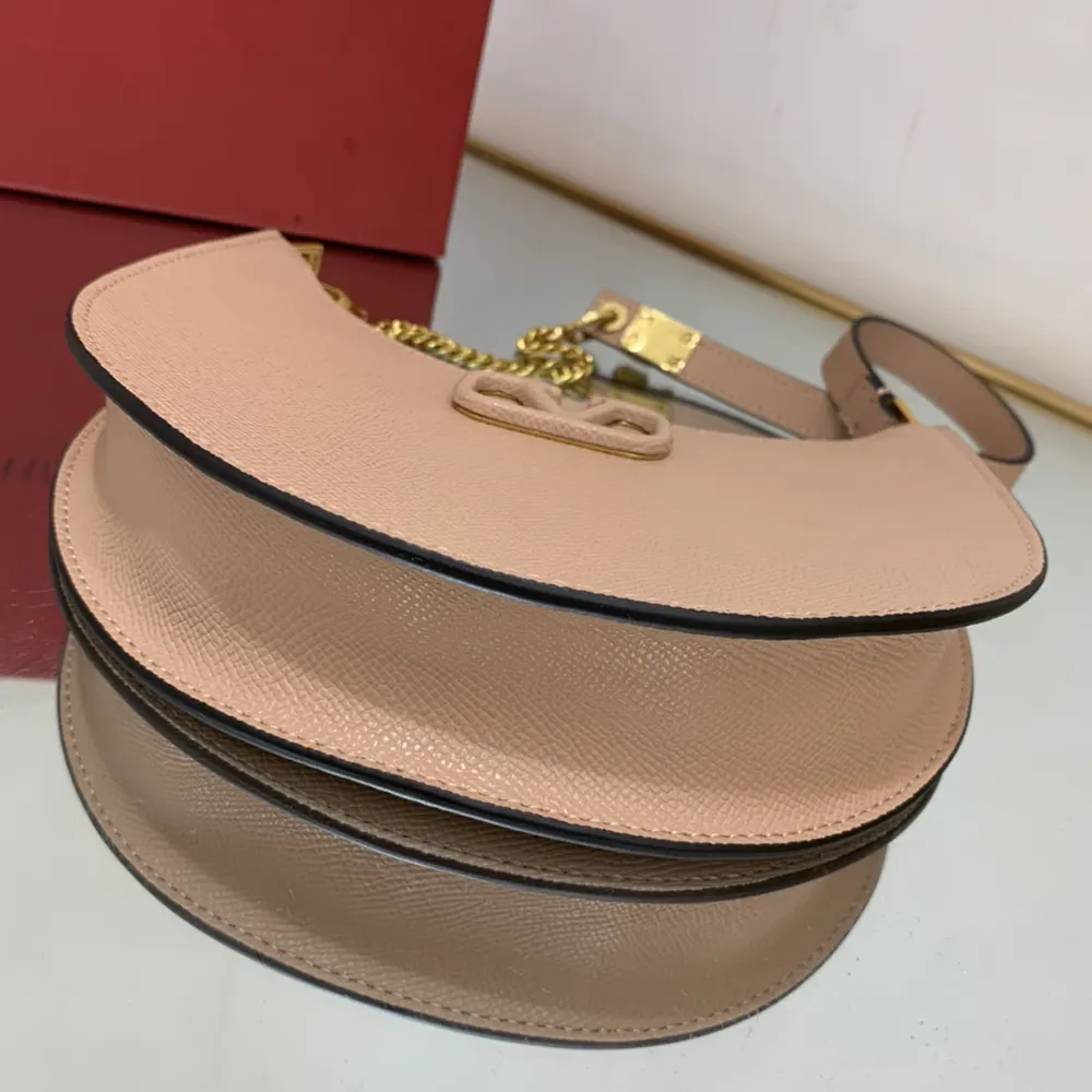 Valentino Women VLogo Signature Mini Hobo Bag in Grainy Calfskin-Pink 7 Valentino Women VLogo Signature Mini Hobo Bag in Grainy Calfskin-Pink - Image 7