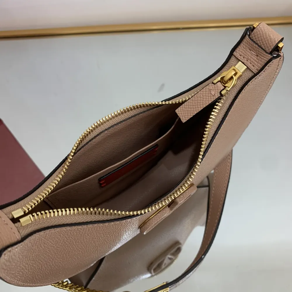 Valentino Women VLogo Signature Mini Hobo Bag in Grainy Calfskin-Pink 9 Valentino Women VLogo Signature Mini Hobo Bag in Grainy Calfskin-Pink - Image 9