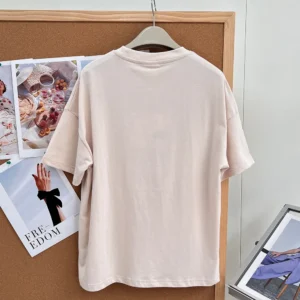 Dior Men Oversized Embroidered Book Cover T-Shirt Pink Cotton Jersey 643T12A4C65