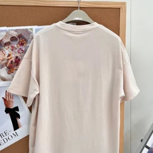 Dior Men Oversized Embroidered Book Cover T-Shirt Pink Cotton Jersey 643T12A4C65