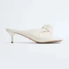 Bottega Veneta Women Cherry Mule in Supple Nappa Leather-Alabaster 868225VB