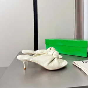 Bottega Veneta Women Cherry Mule in Supple Nappa Leather-Alabaster 868225VB