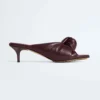 Bottega Veneta Women Cherry Mule in Supple Nappa Leather-Deep Mahogany 868225VB