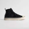 Dior Unisex Hooper High-Top Sneaker White Canvas and Navy Blue Suede Calfskin