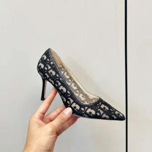 Dior Women Adiorable Pump Black Dior Oblique Embroidered Mesh