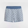 Dior Women Dioriviera Shorts Blue Spongy Dior Oblique Cotton-Blend Jacquard