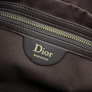Dior Women Small Dior Granville Bag Chocolate Flat Macrocannage Suede Calfskin