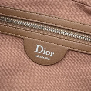 Dior Women Small Dior Granville Bag Golden Saddle Flat Macrocannage Suede Goatskin