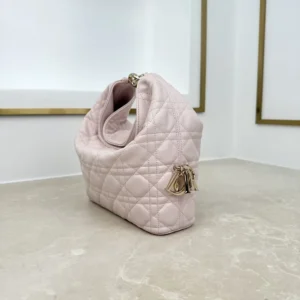 Dior Women Small Dior Toujours Hobo Bag Ballet Pink Cannage Lambskin