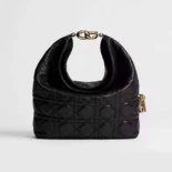 Dior Women Small Dior Toujours Hobo Bag Black Cannage Lambskin