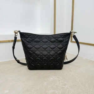 Dior Women Small Dior Toujours Hobo Bag Black Cannage Lambskin