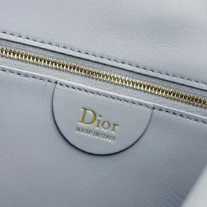 Dior Women Small Dior Toujours Hobo Bag Ice Blue Cannage Lambskin