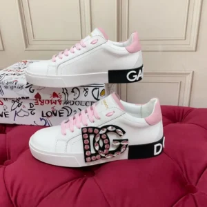 Dolce Gabbana D&G Women Calfskin Portofino Sneakers White