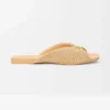 Loewe Women Pebble Soft Slide in Raffia-effect Fabric LLPF465X01