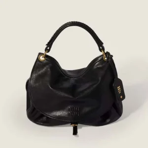 Miu Miu Women Rendez-Vous Leather Bag Black 5BC219
